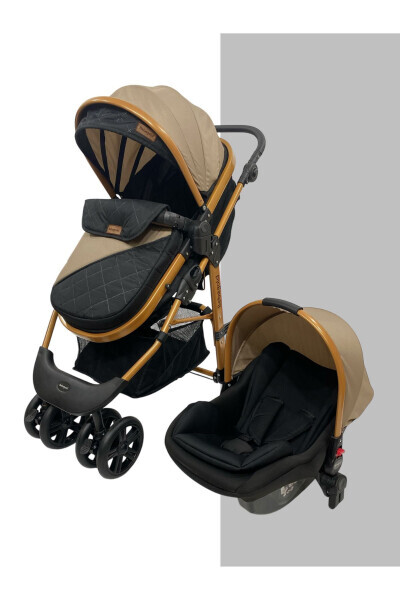 Classic Brown Travel System, Double-Direction, (Travel System) Stroller - BEBEGOLD (1)