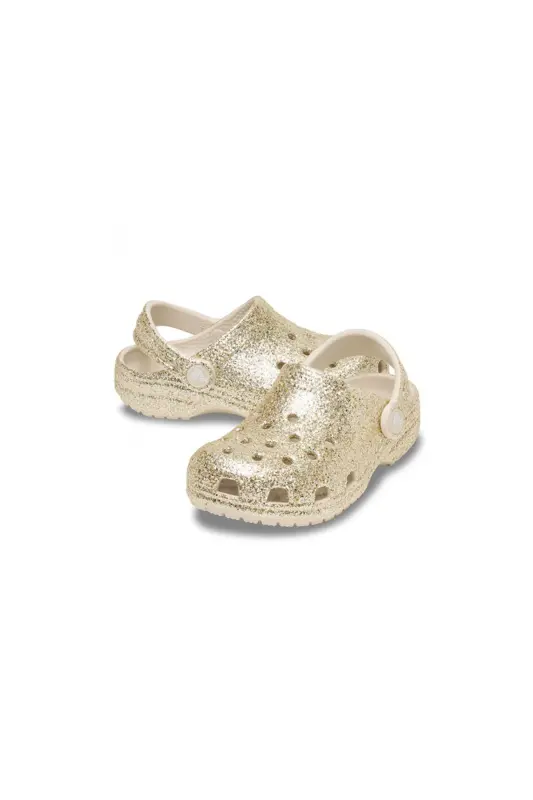 Classic Chunky Glitter Clog T Çocuk Terliği 211940-0LHBej - C0GC-13 - 3