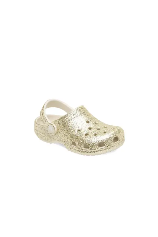 Classic Chunky Glitter Clog T Çocuk Terliği 211940-0LHBej - C0GC-13 - 2
