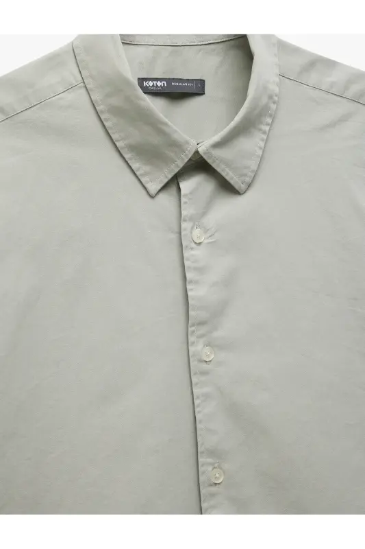 Classic Collar Cotton Buttoned Regular Fit Rolled - 6
