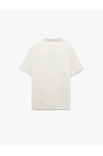 Classic Collar Cotton Regular Fit Palm Embroidered K - 5