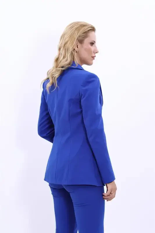 Classic Collar Jacket - Teal - 3