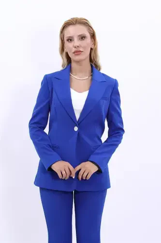Classic Collar Jacket - Teal - 5
