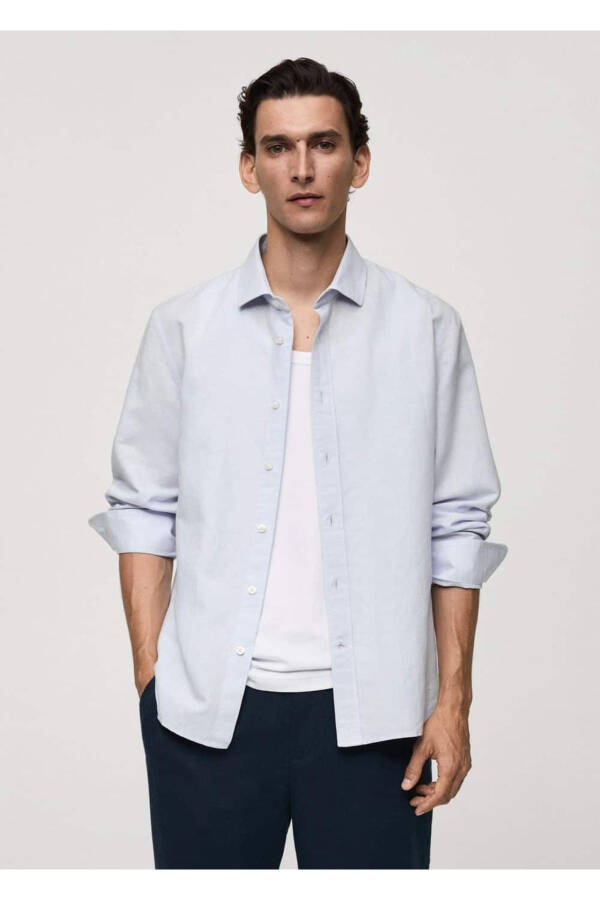 Classic Cut Linen Shirt - 1