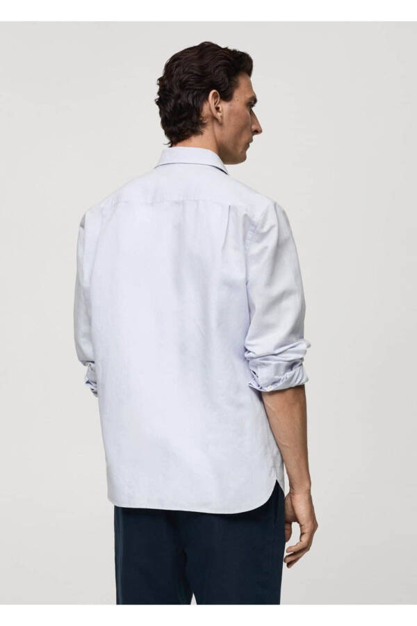 Classic Cut Linen Shirt - 4