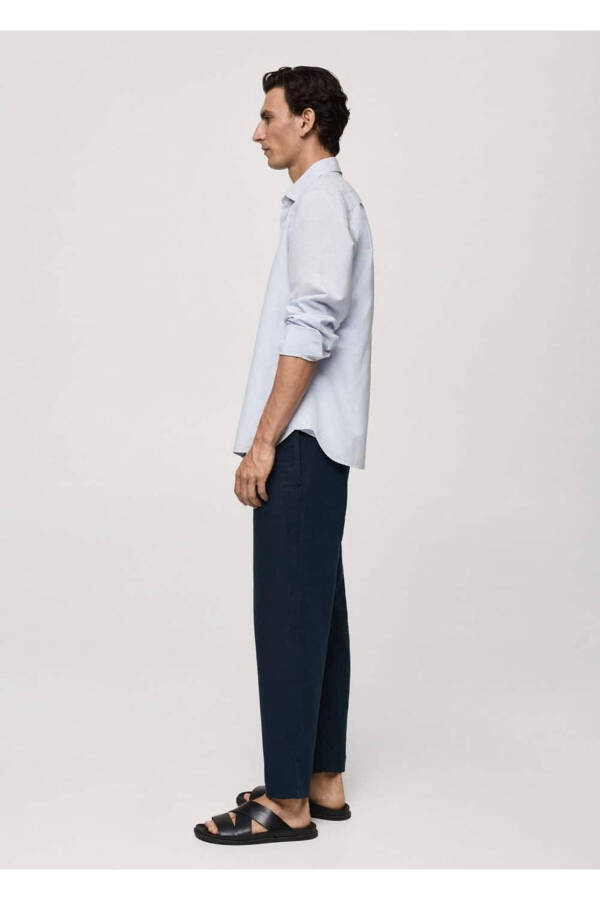Classic Cut Linen Shirt - 5