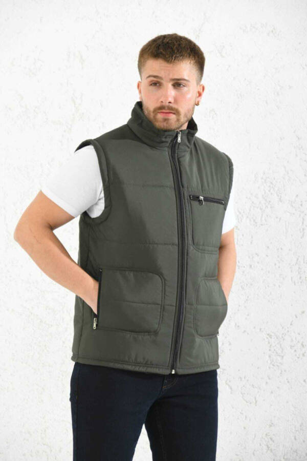 Classic Cut Quilted Puffer Vest with Fleece Lining for Dad - 11