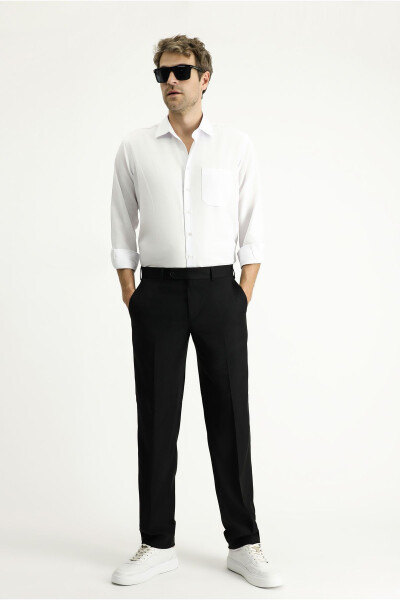 Classic Fabric Pants with Patterned Lycra - 2