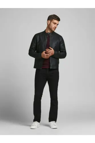 Classic Faux Leather Jacket 12182461 Jjewarner Jacket Noos - 3