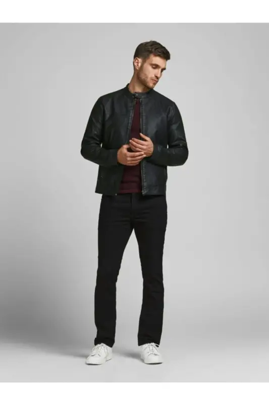 Classic Faux Leather Jacket 12182461 Jjewarner Jacket Noos - 3