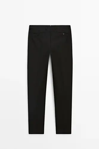 Classic fit, 100% wool trousers. - 4