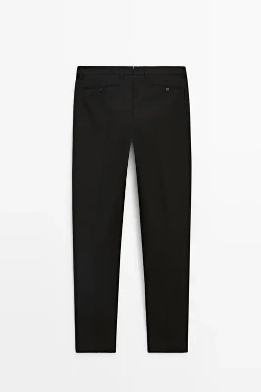 Classic fit, 100% wool trousers. - 8