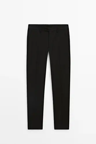 Classic fit, 100% wool trousers. - 1