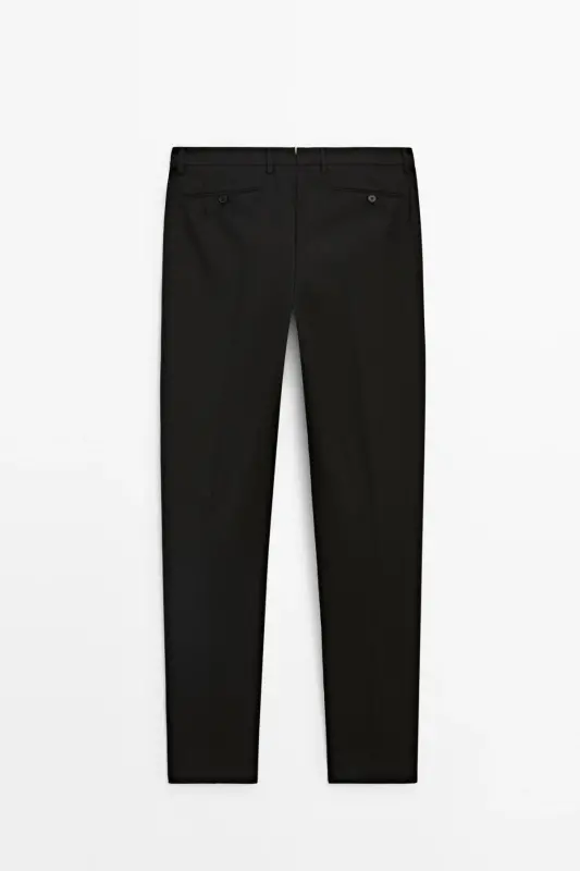 Classic fit, 100% wool trousers. - 4