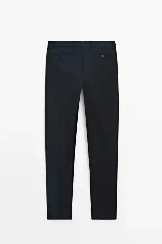 Classic fit, 100% wool trousers. - 8