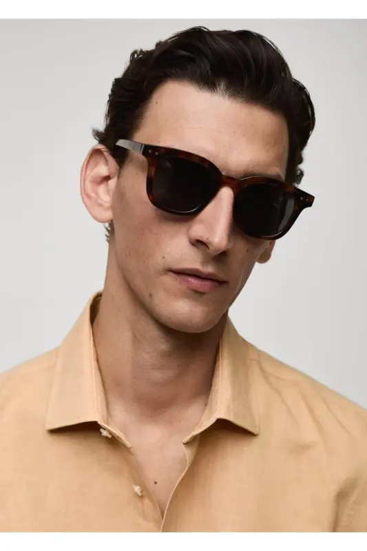 Classic Fit Linen Shirt - Peach - 2
