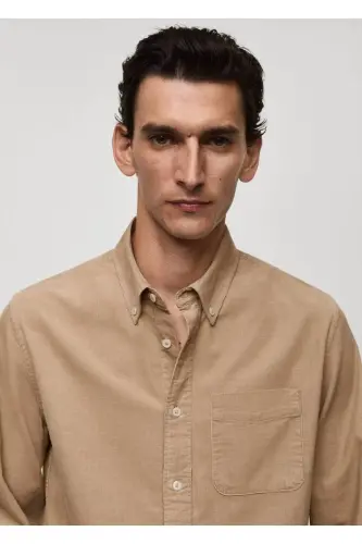 Classic fit micro-corduroy shirt - 6