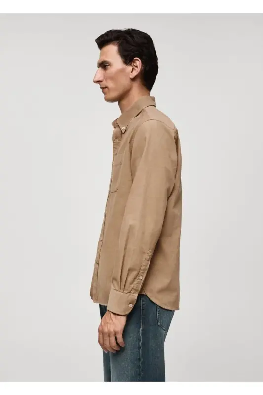 Classic fit micro-corduroy shirt - 8