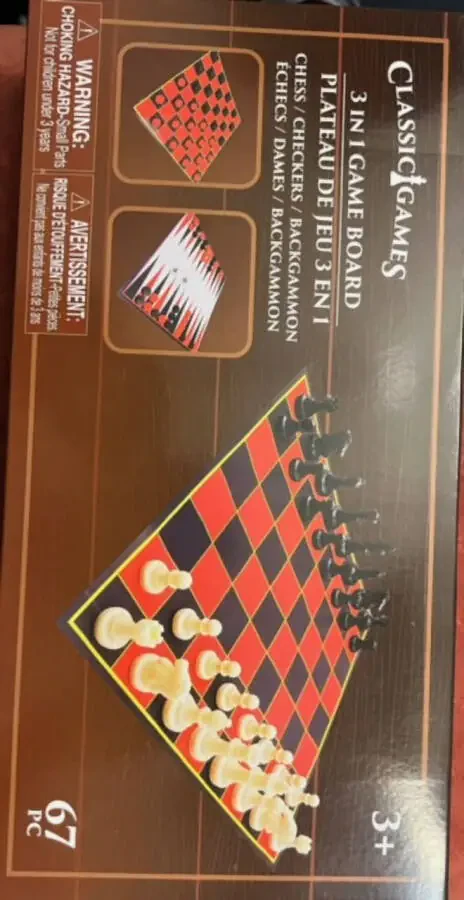 Classic Game Collection Chess Board Games, Wood, 67 Count - 2