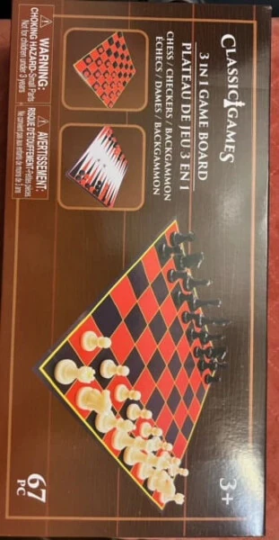 Classic Game Collection Chess Board Games, Wood, 67 Count - 4