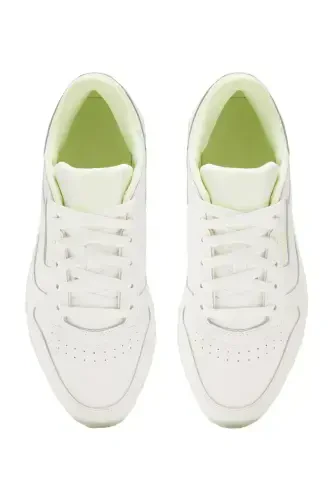 CLASSIC LEATHER KIRIK BEYAZ Kadın Sneaker-Beyaz - 4