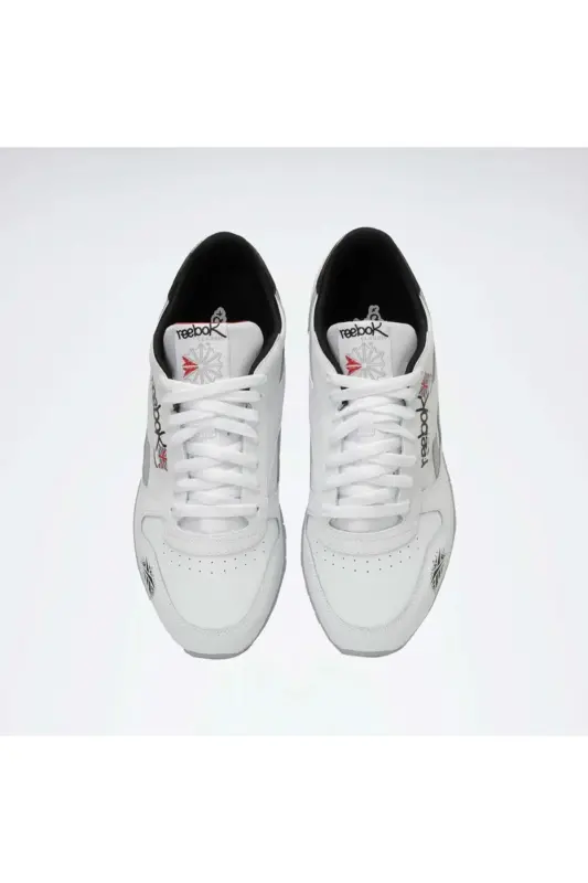 Classic Leather Unisex White Sneaker-WHITE - 4