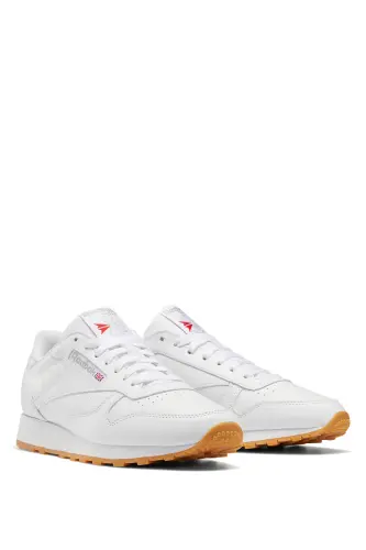 Classic Leather Unisex White Sneaker-White - 2