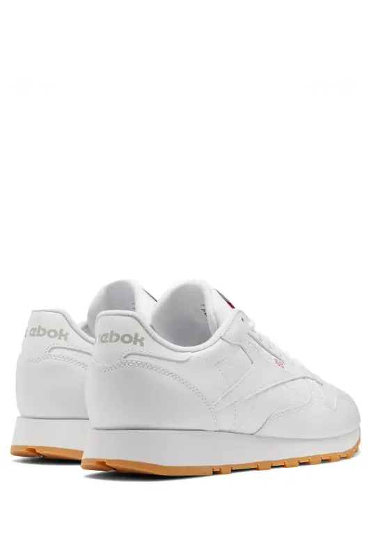 Classic Leather Unisex White Sneaker-White - 4