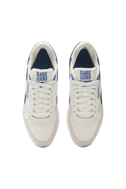 Classic Leather Unisex White Sneaker-White - 3