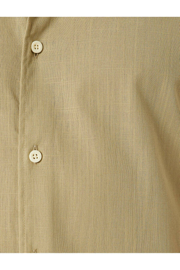 Classic Long Sleeve Button-Down Cotton Shirt with Cuff Detail - 18