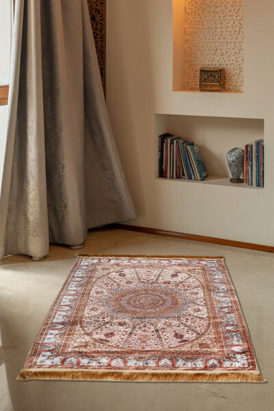 Classic patterned digital printed prayer rug. - 1