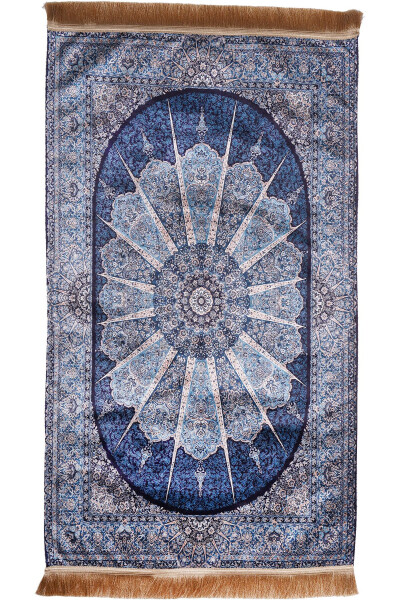 Classic patterned, digitally printed, fabric base prayer rug. - 2