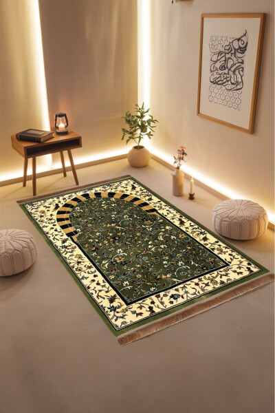 Classic patterned, digitally printed prayer rug. - 1