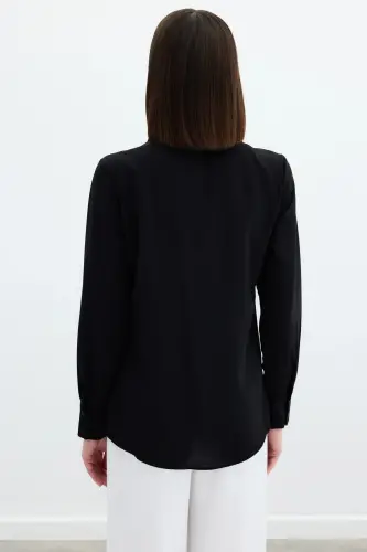 Classic Plain Shirt - Black - 8