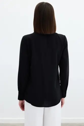 Classic Plain Shirt - Black - 8