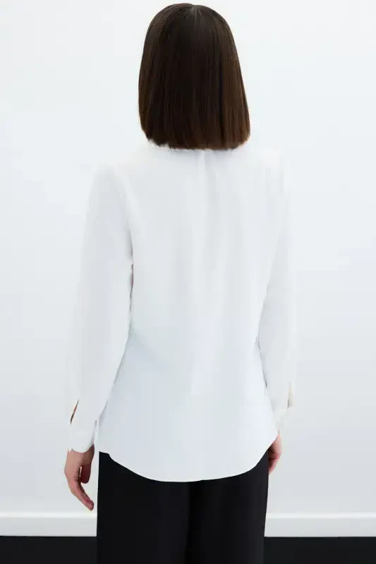 Classic Plain Shirt - Ecru - 7