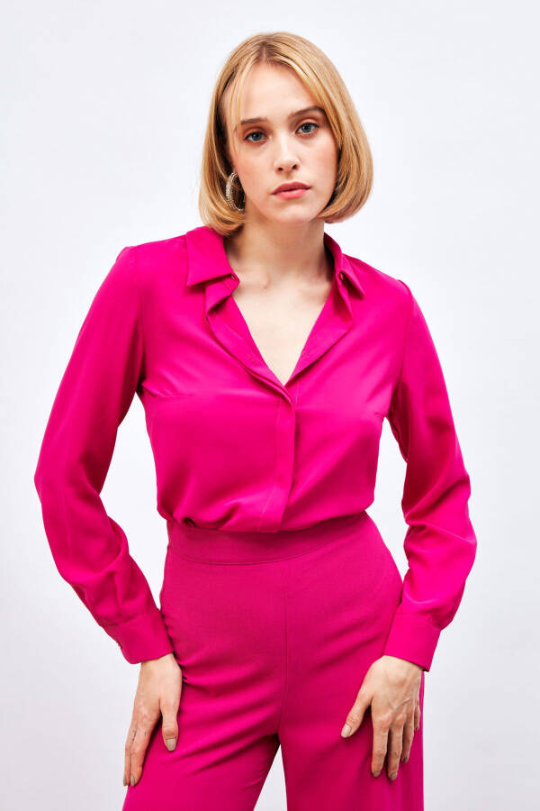 Classic Plain Shirt - Fuchsia - 6