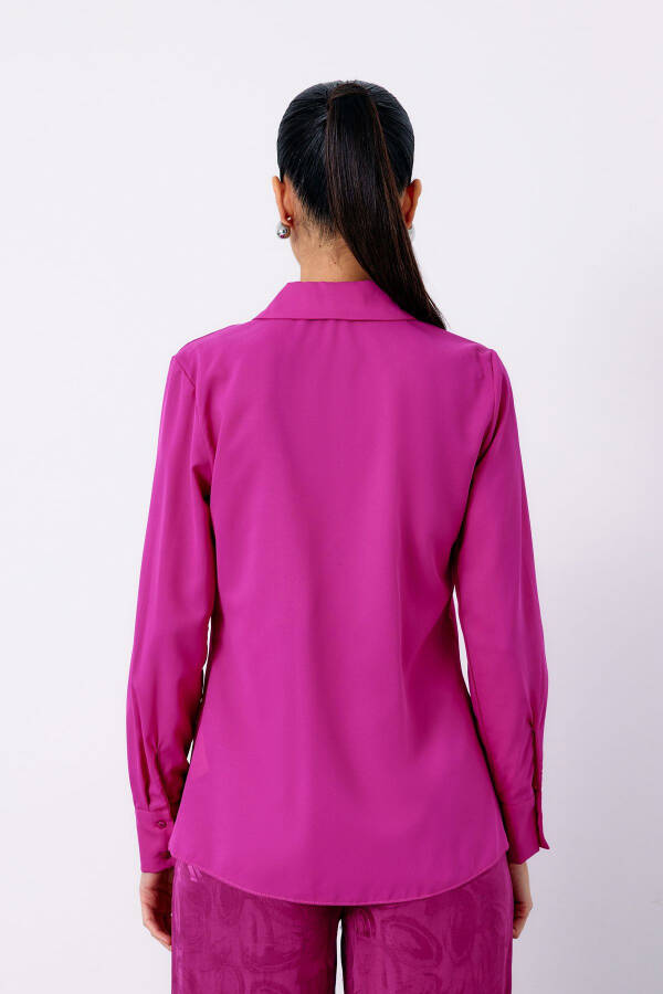 Classic Plain Shirt - Fuchsia - 5