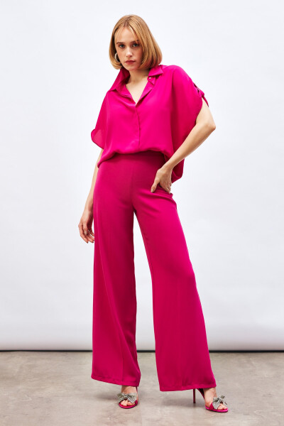 Classic Plain Shirt - Fuchsia - 16