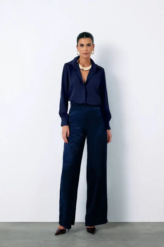 Classic Plain Shirt - NAVY-NAVY - 5