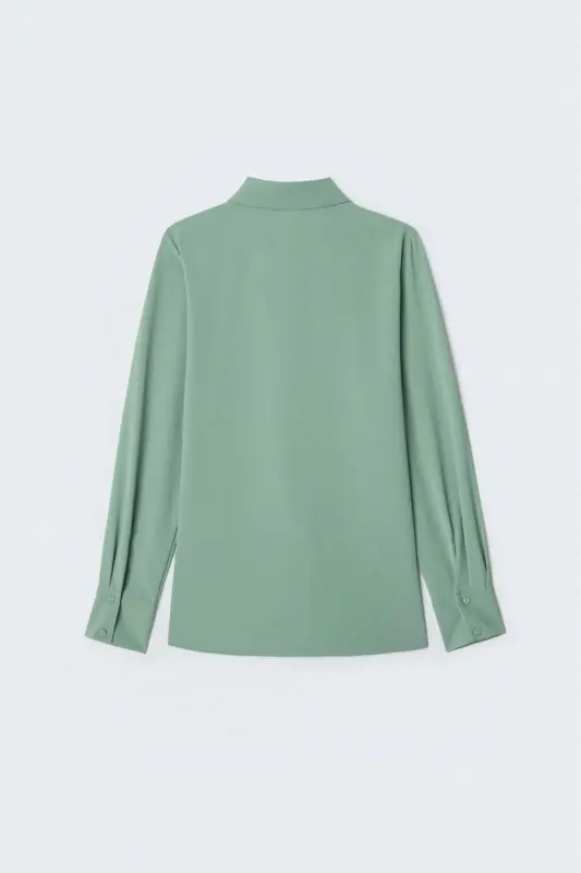 Classic Plain Shirt - Sage Green - Sage Green - 6