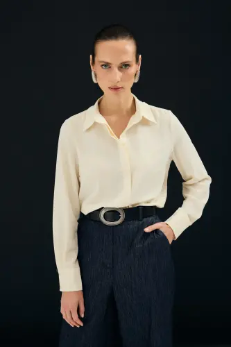 Classic Plain Shirt - Yellow - Yellow - 5