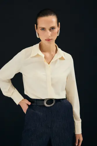 Classic Plain Shirt - Yellow - Yellow - 6