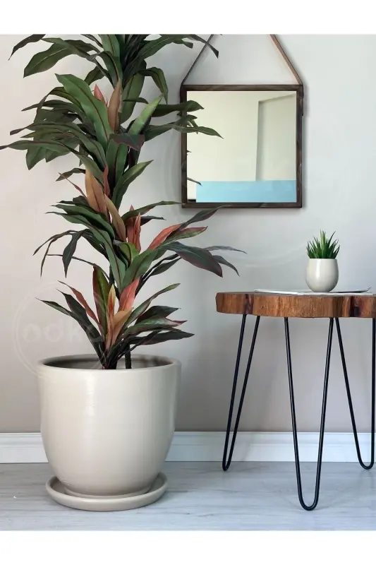 Classic Pot with Tray 30cmx28cm Stone - ODKA