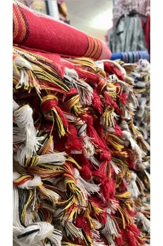 Classic Turkish Bath Towel, 100% Cotton, 80x180 Cm. - Red - 4