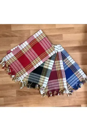 Classic Turkish Bath Towel, 100% Cotton, 80x180 Cm. - Red - 7