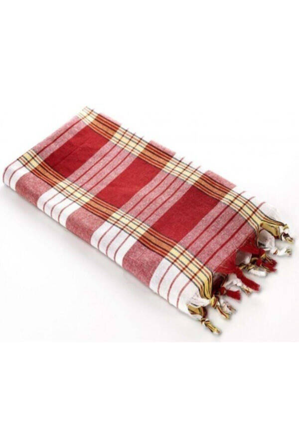 Classic Turkish Towel Checkered 80x170 Cm Red/Blue - 4