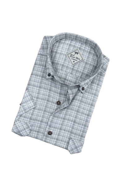 Classic Wide Fit Double Pocket Short Sleeve Men's Shirt - 1