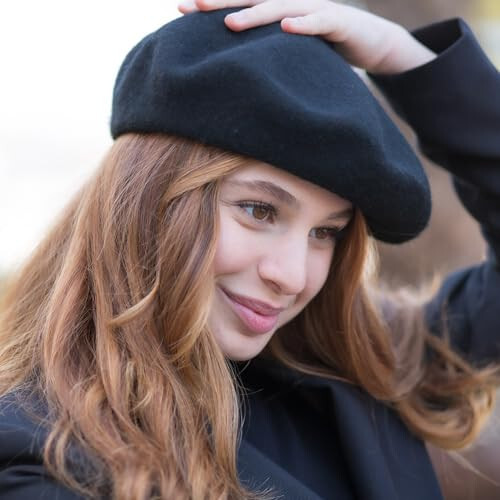 Classic Wool Berets for Women, Stylish French Beret Hats for Women Girls Lady Painters Hat - 3