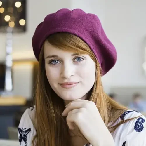 Classic Wool Berets for Women,Stylish French Beret Hats for Women Girls Lady Painters Hat - 3